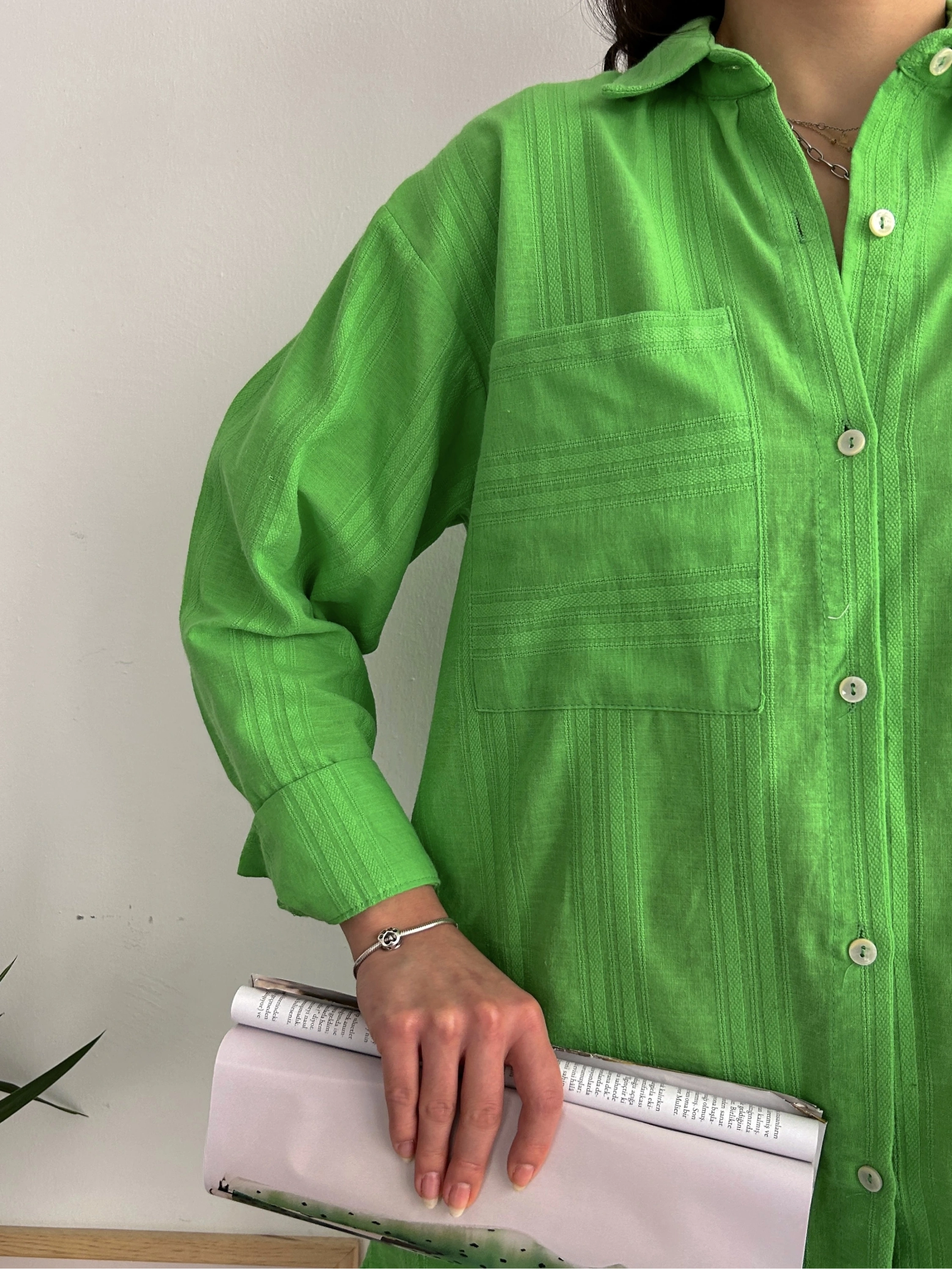 Pullaps Keten Gömlek