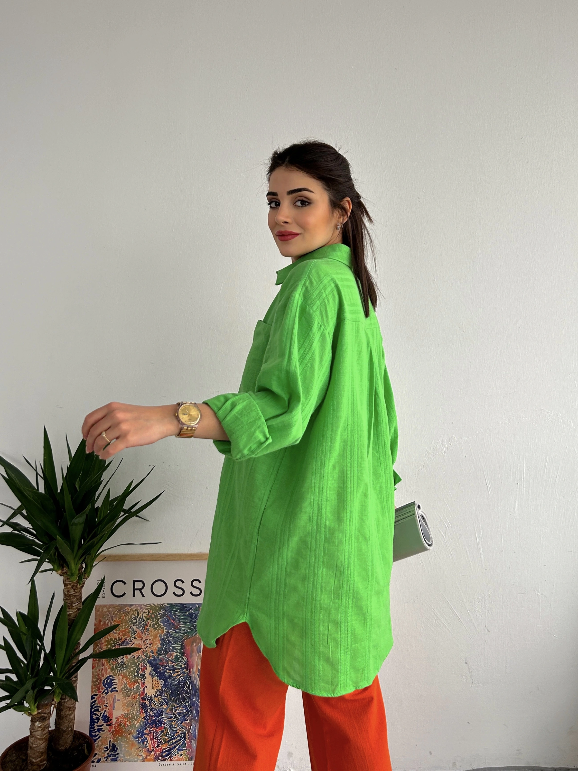 Pullaps Keten Gömlek