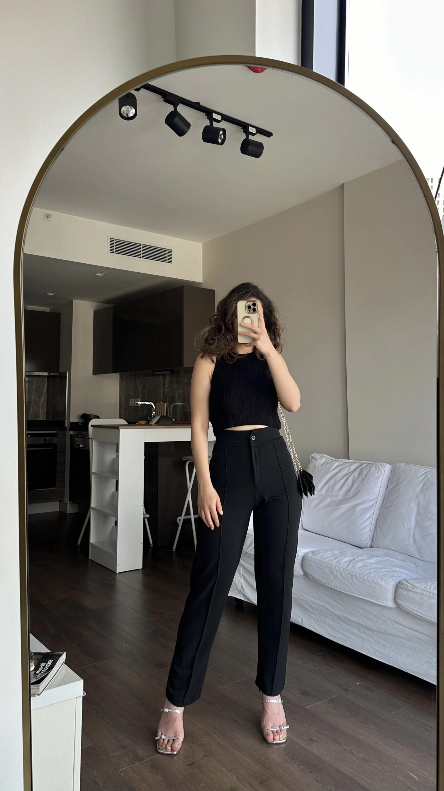 Pullaps Likralı Çımalı Palazzo Pantolon Siyah