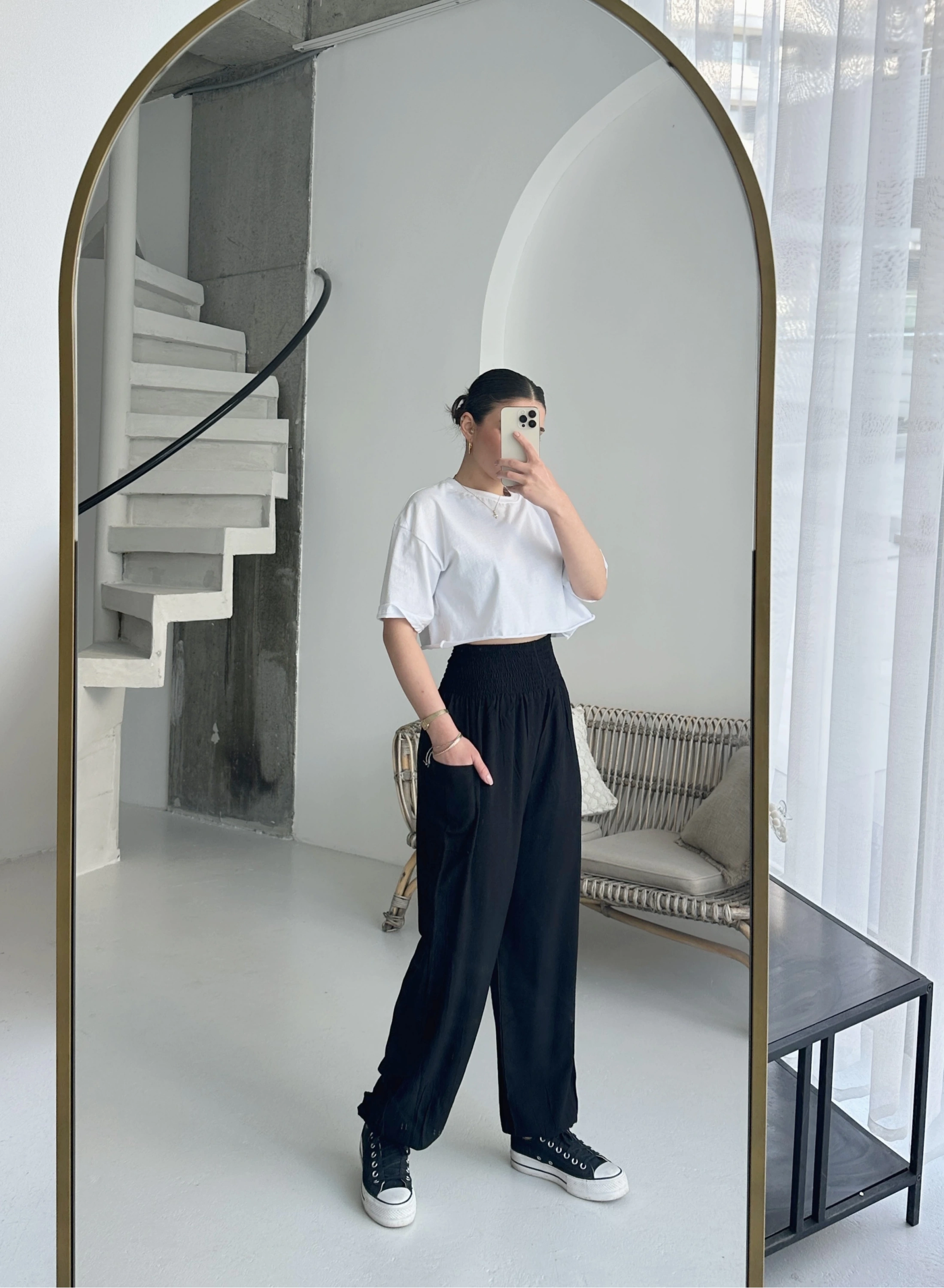 Pullaps Şalvar Pantolon Siyah