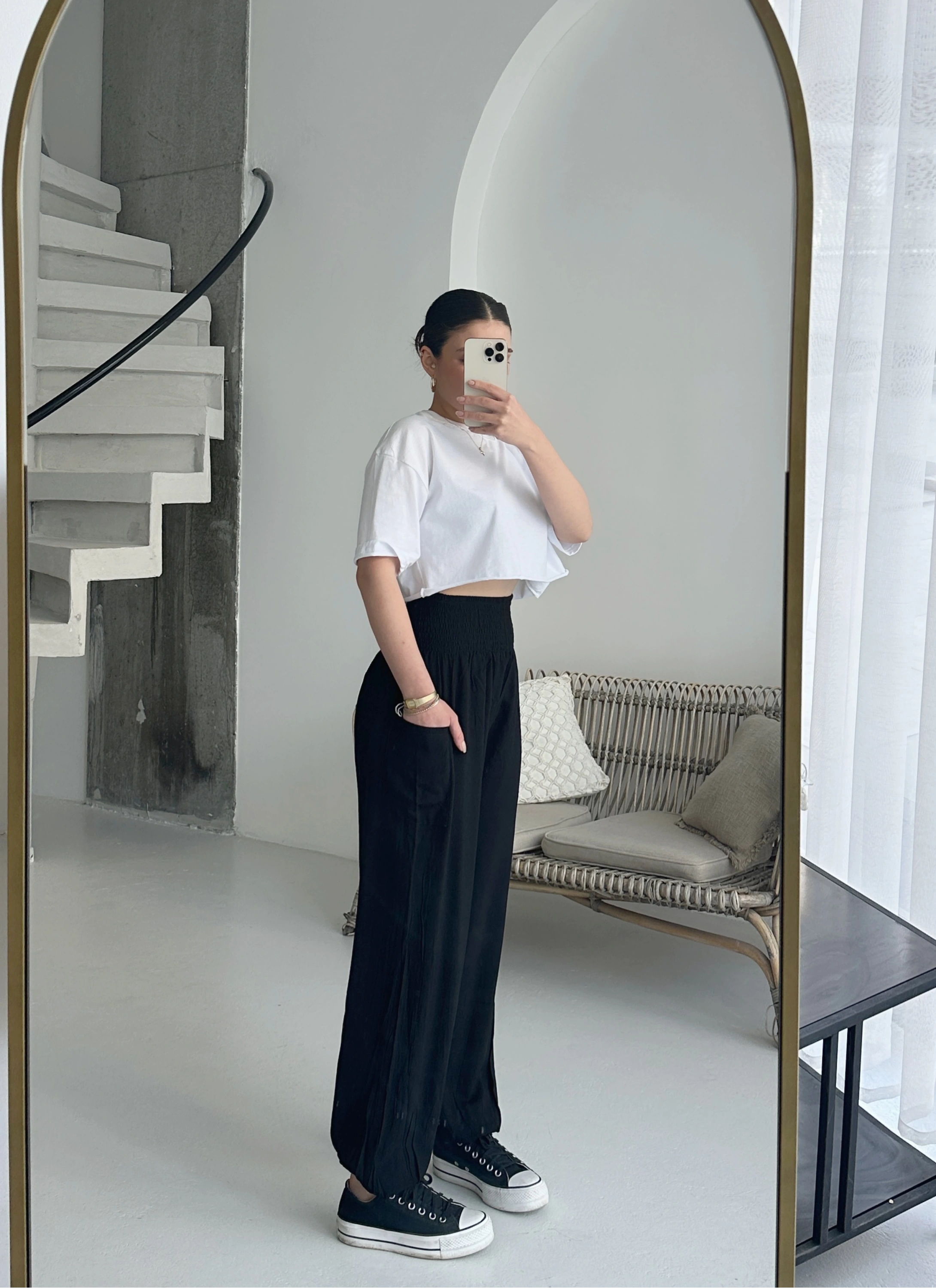 Pullaps Şalvar Pantolon Siyah