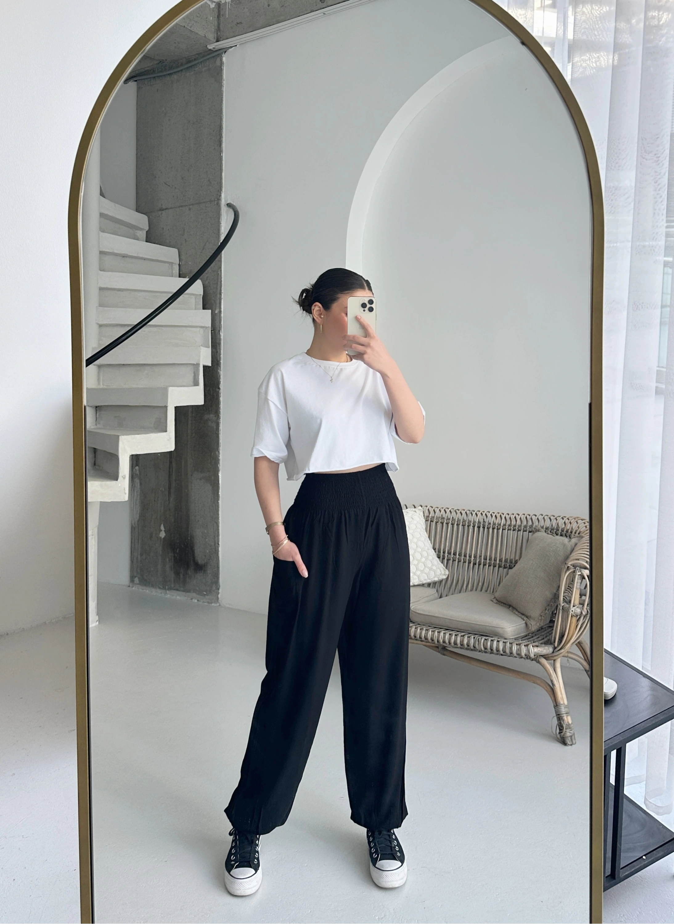 Pullaps Şalvar Pantolon Siyah