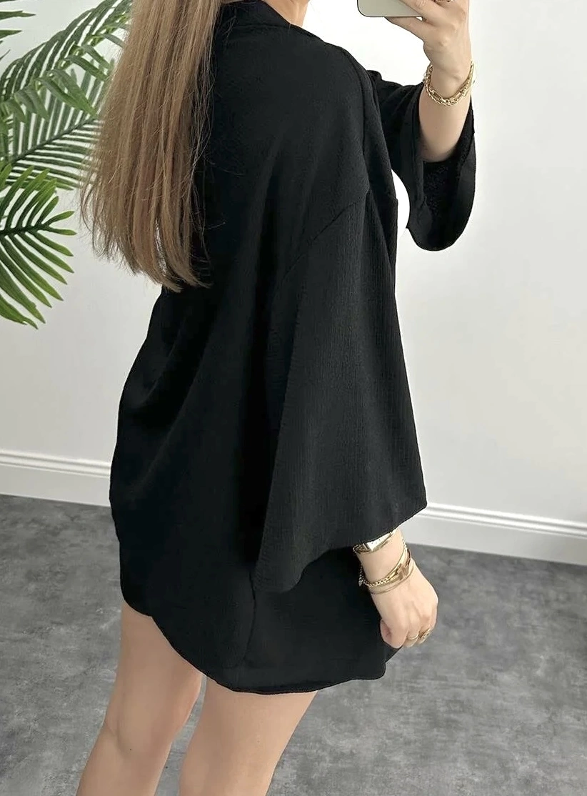 Pullaps Şortlu Kimonolu Gofre Takım