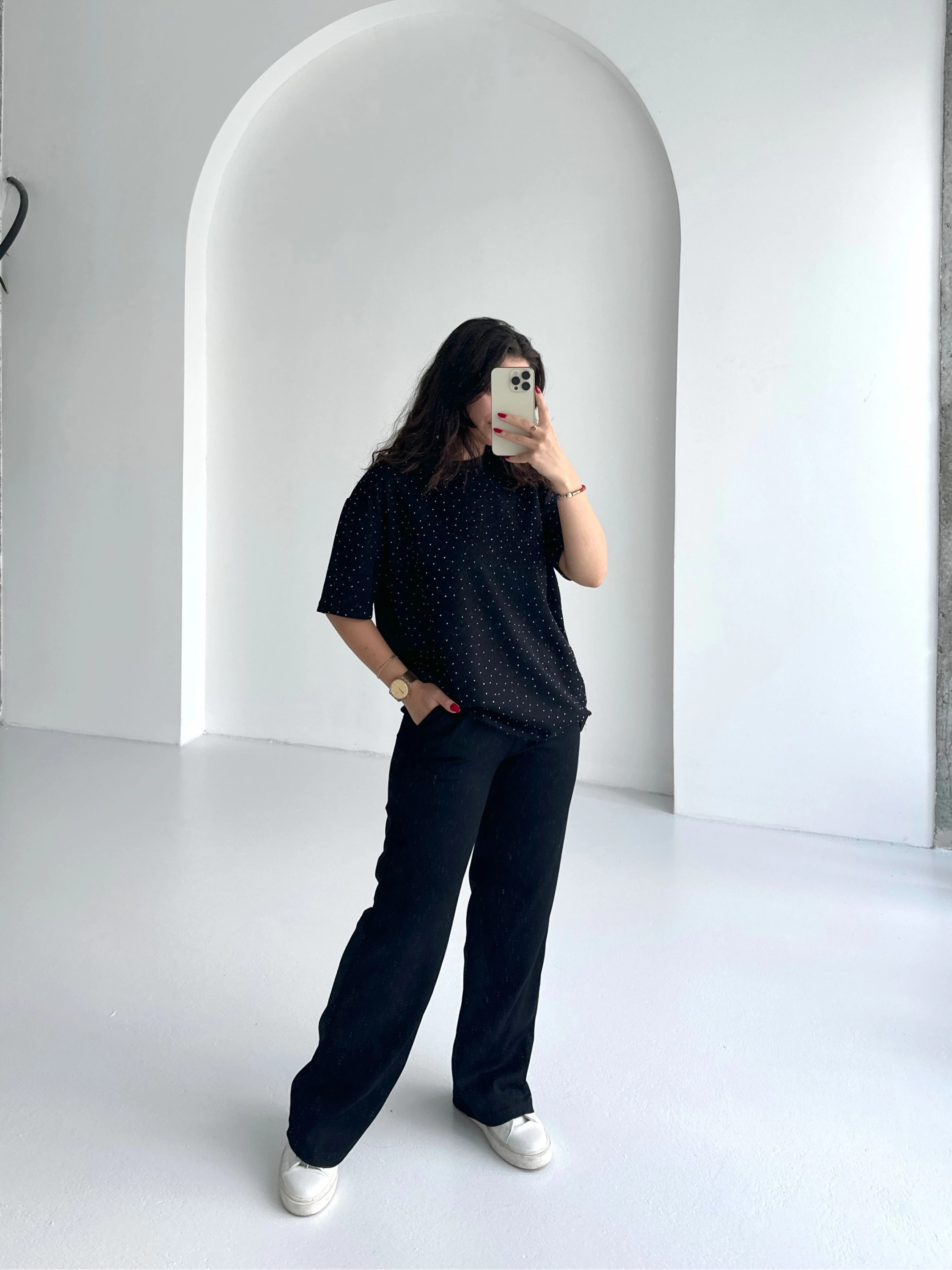 Pullaps Taşlı Oysho İkili Takım Siyah