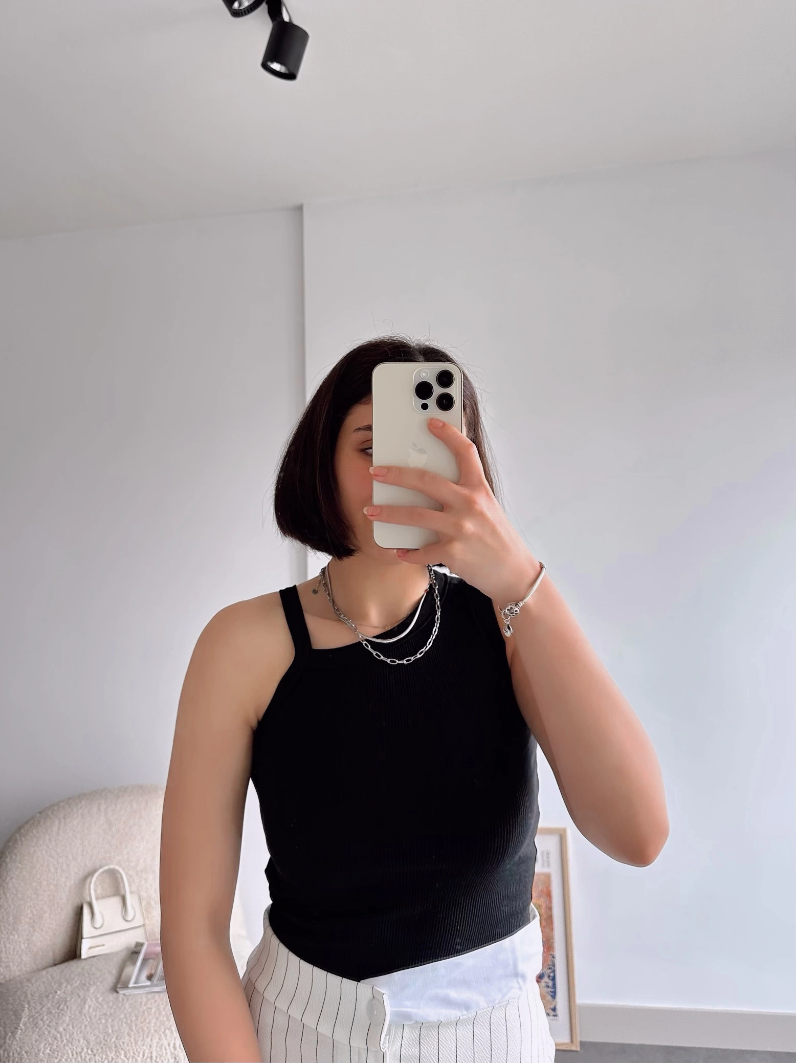 Pullaps Tek Omuz Bluz Siyah