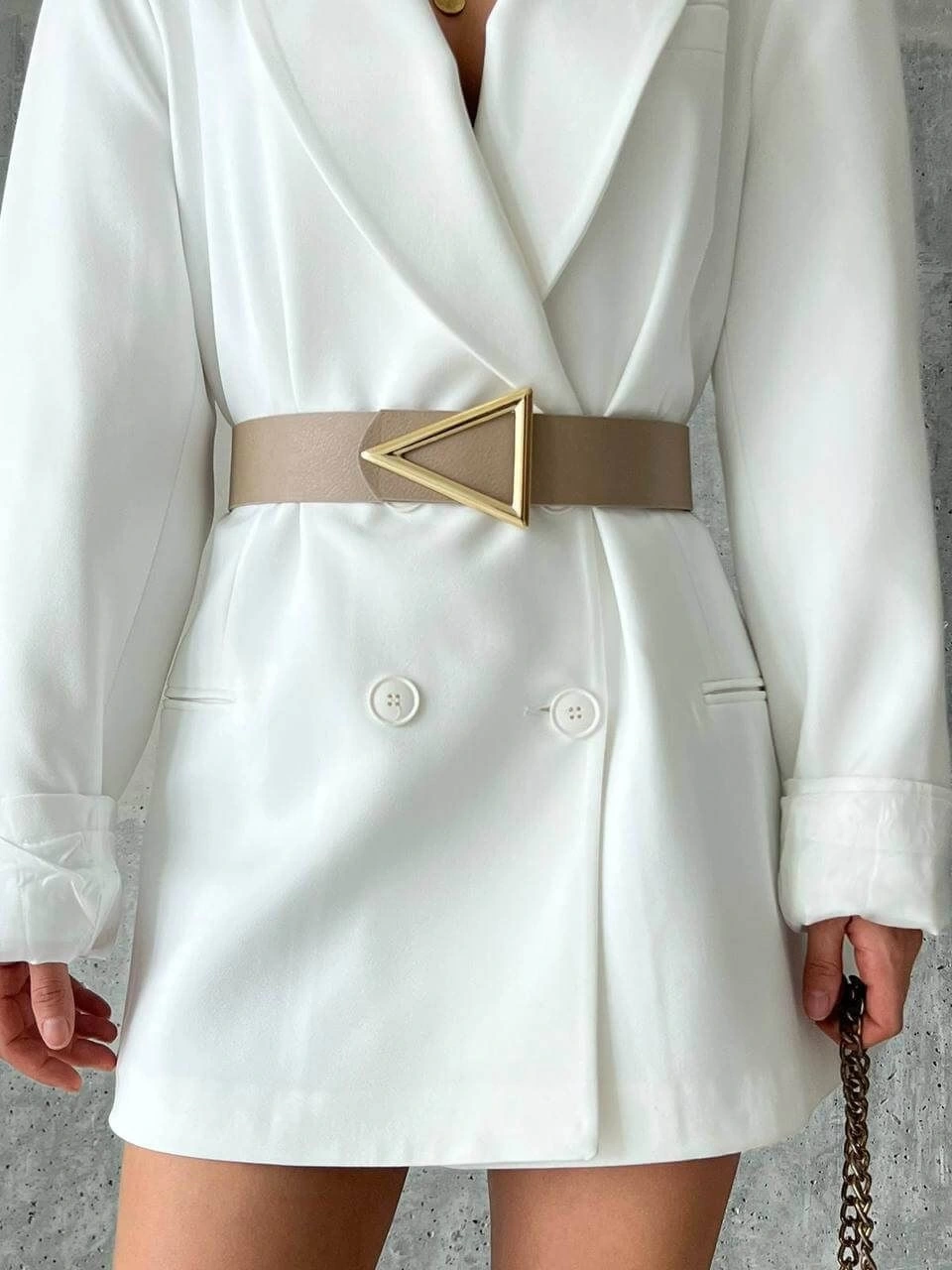 Pullaps Üçgen Detaylı Kemer