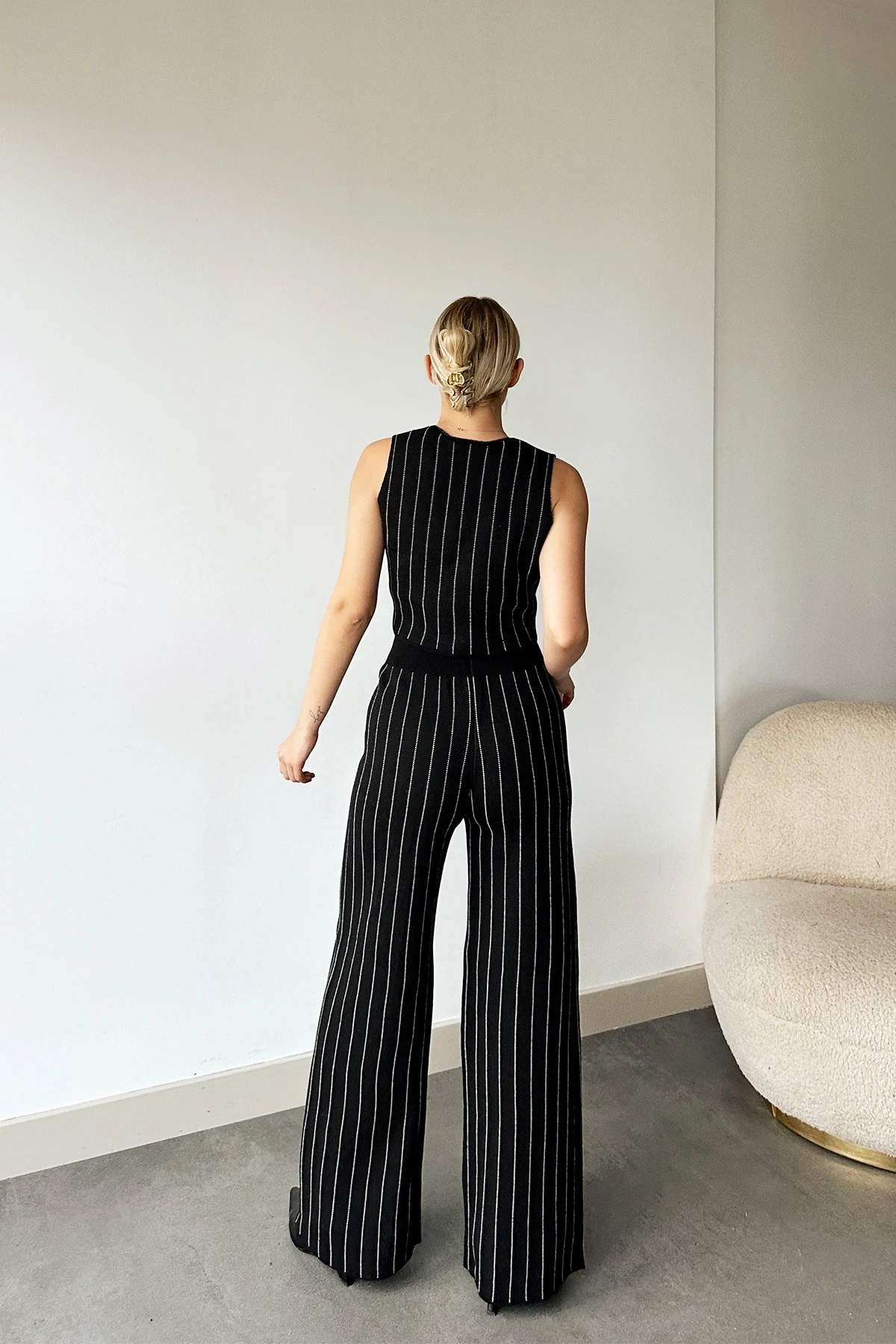 Pullaps Yelek Pantolon Triko Siyah