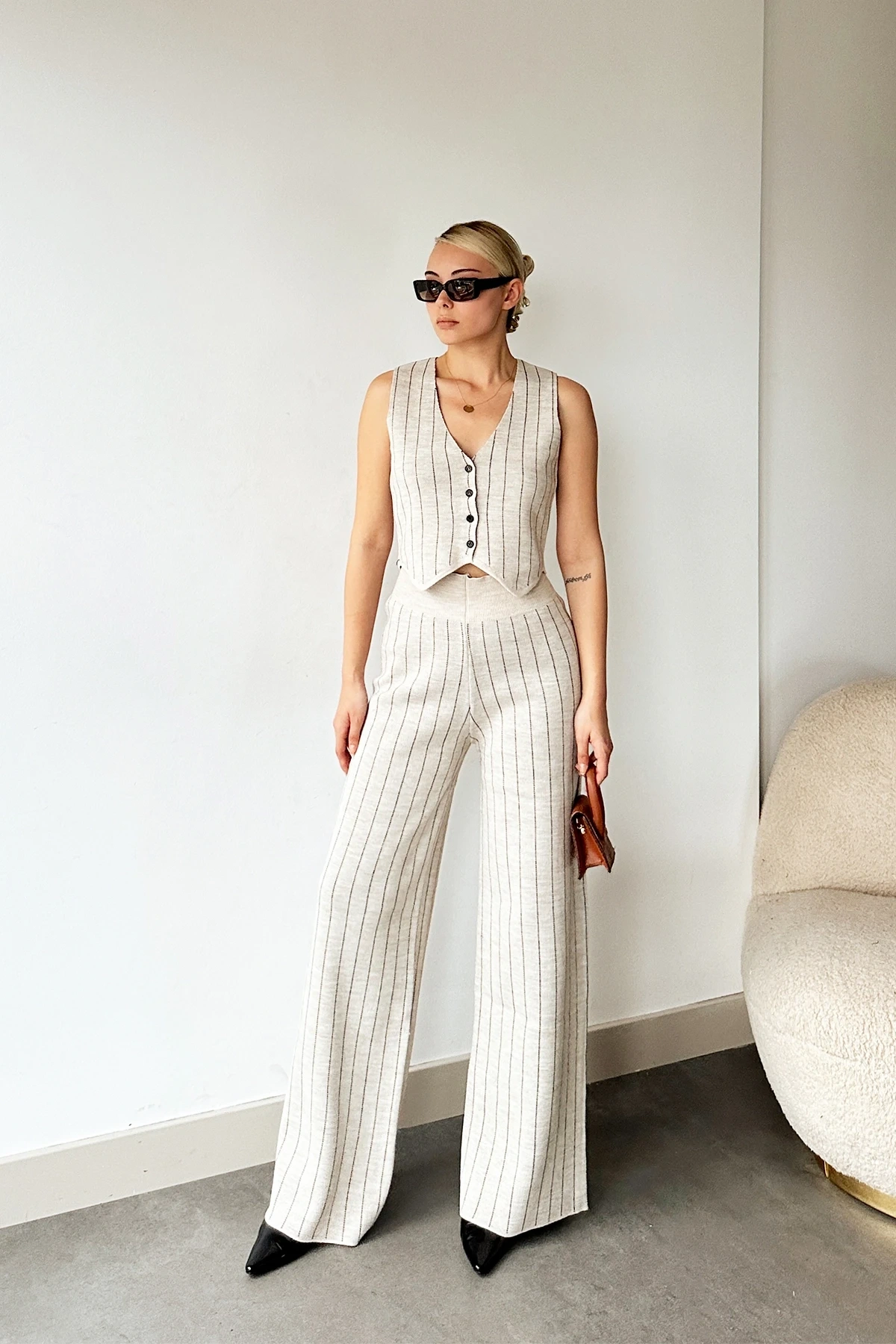 Pullaps Yelek Pantolon Triko Takım