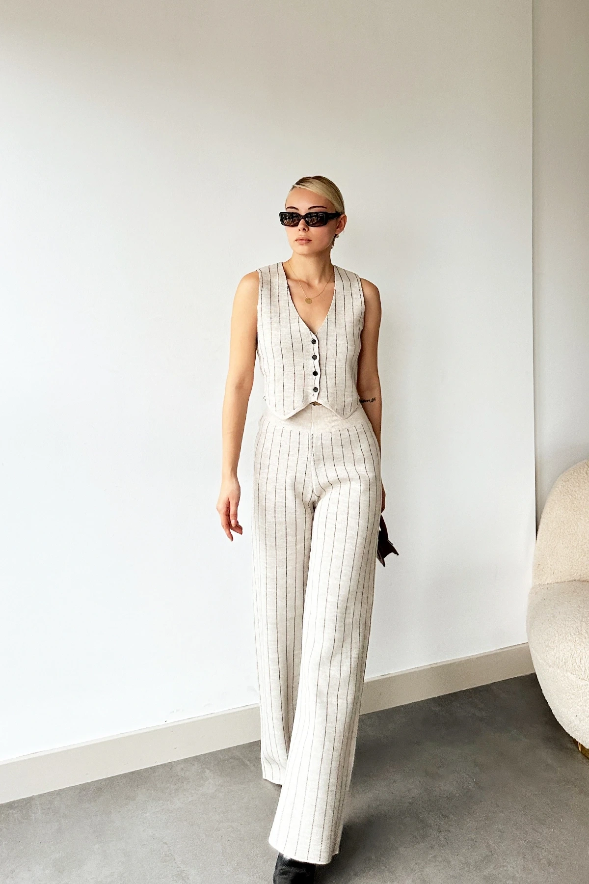 Pullaps Yelek Pantolon Triko Takım