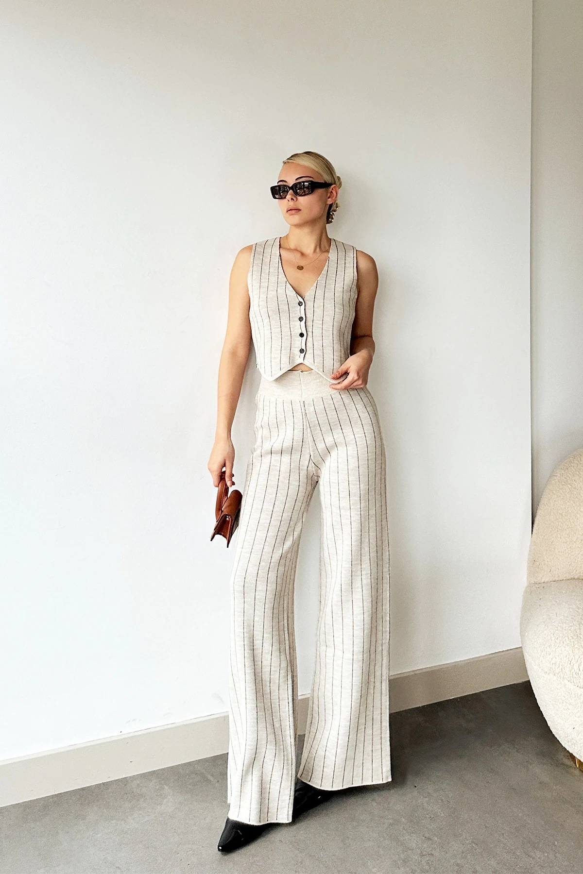 Pullaps Yelek Pantolon Triko Takım