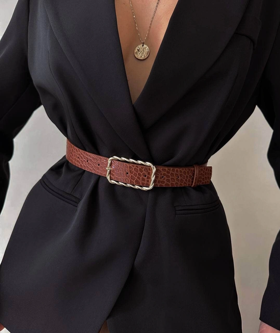 Pullaps Yılan Desenli Kemer