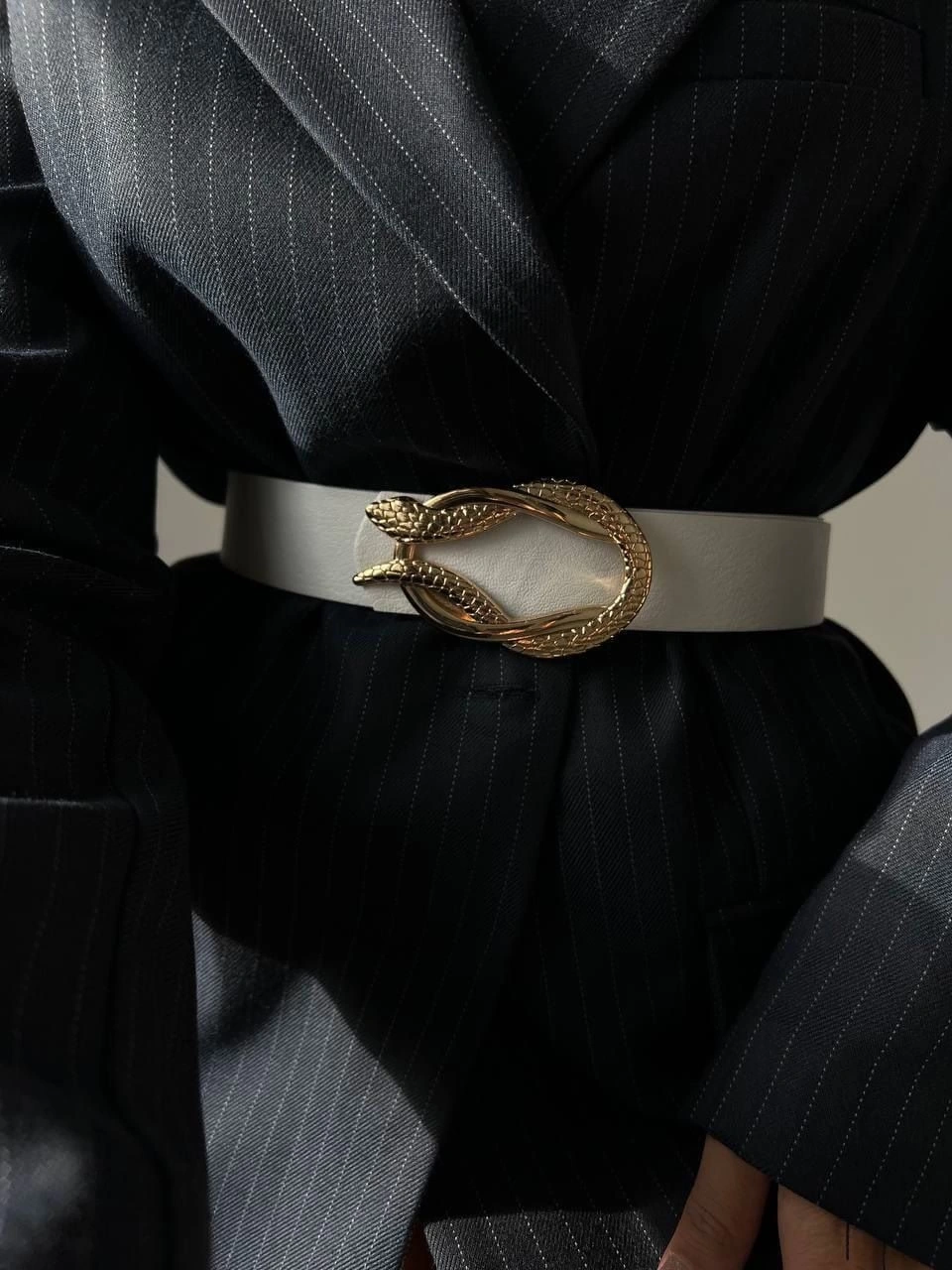 Pullaps Yılan Toka Gold Detaylı Kemer