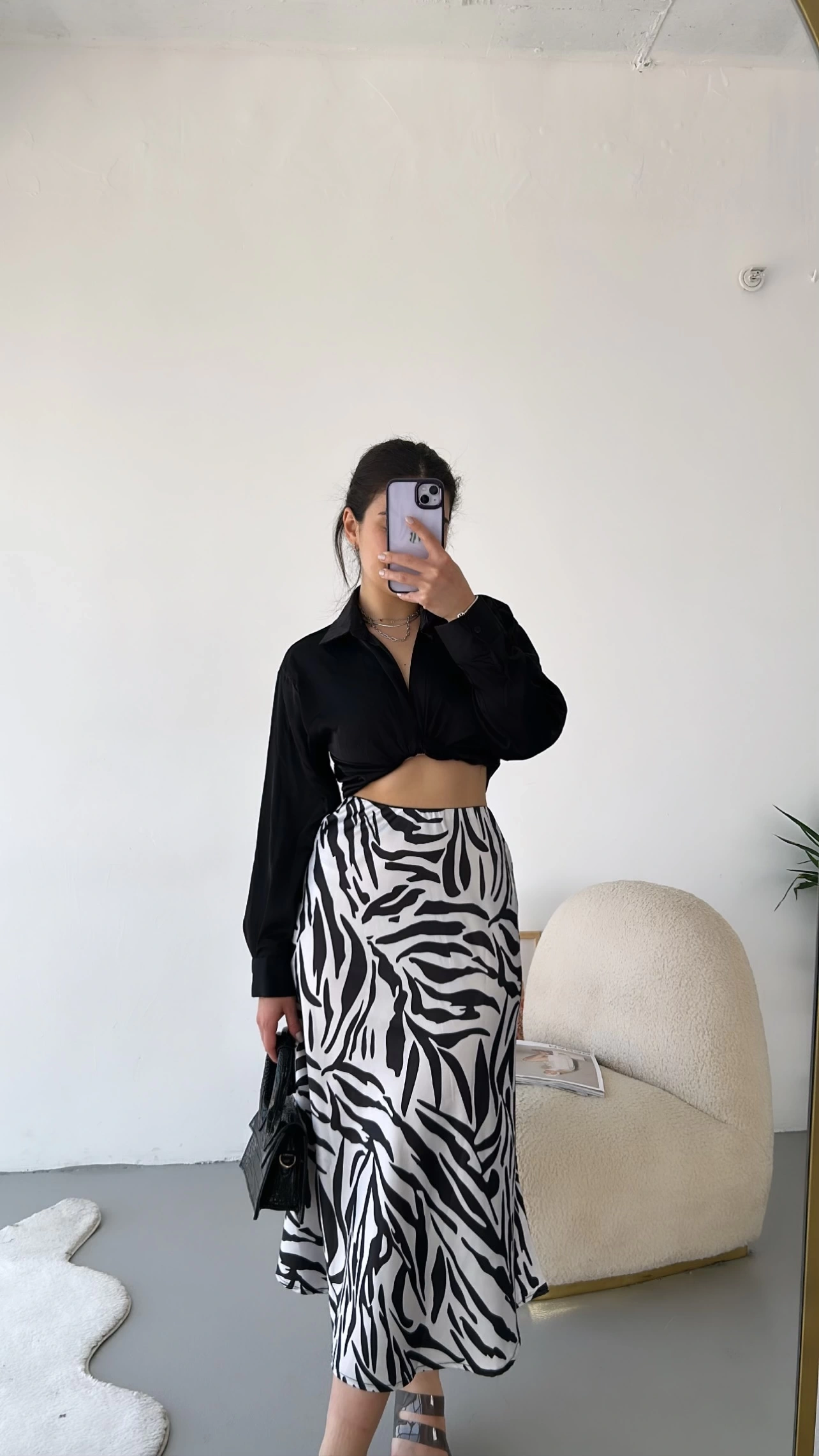 Pullaps Zebra Desen Saten Etek