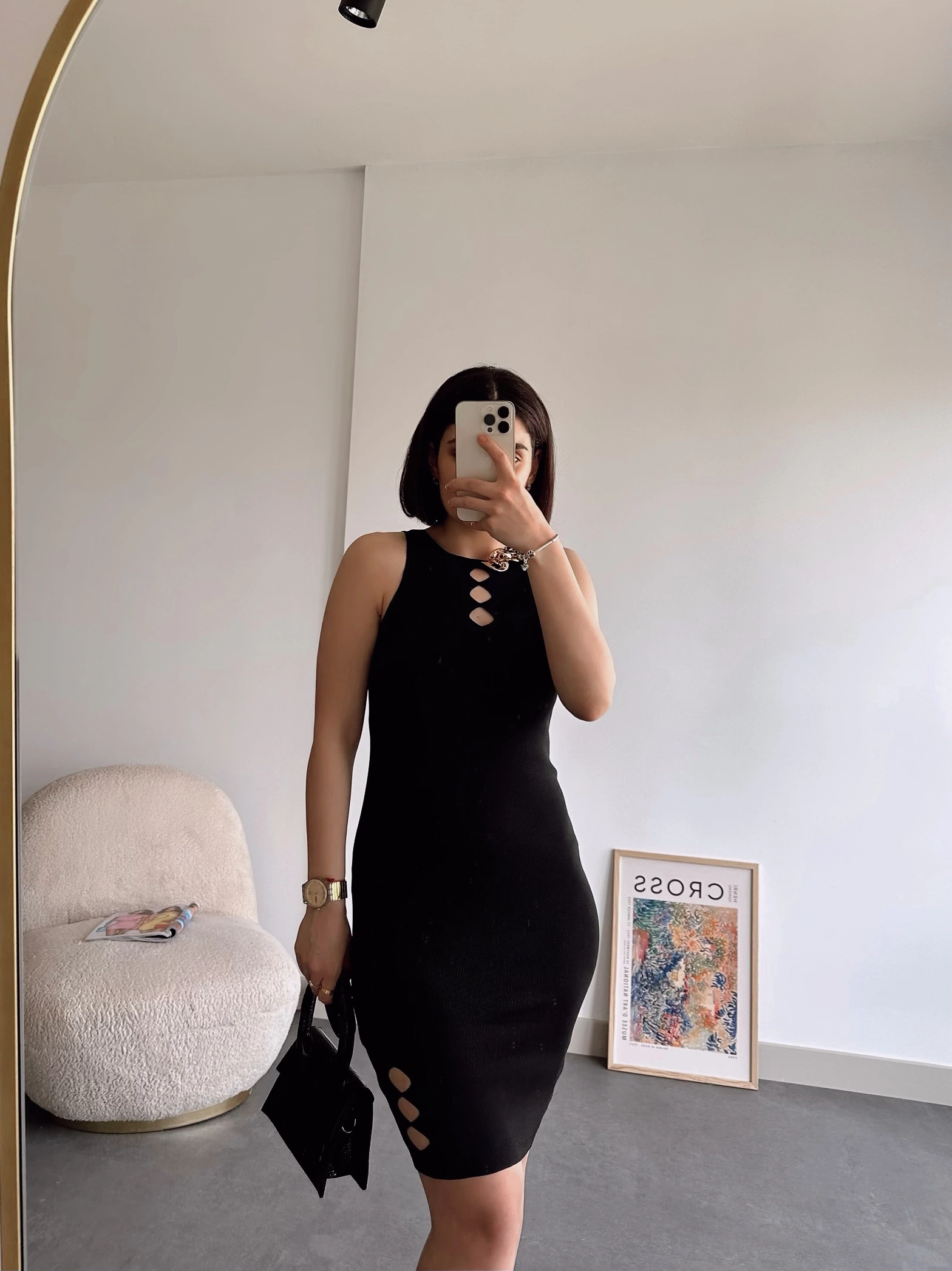 Pullaps Zincir Detaylı Triko Elbise