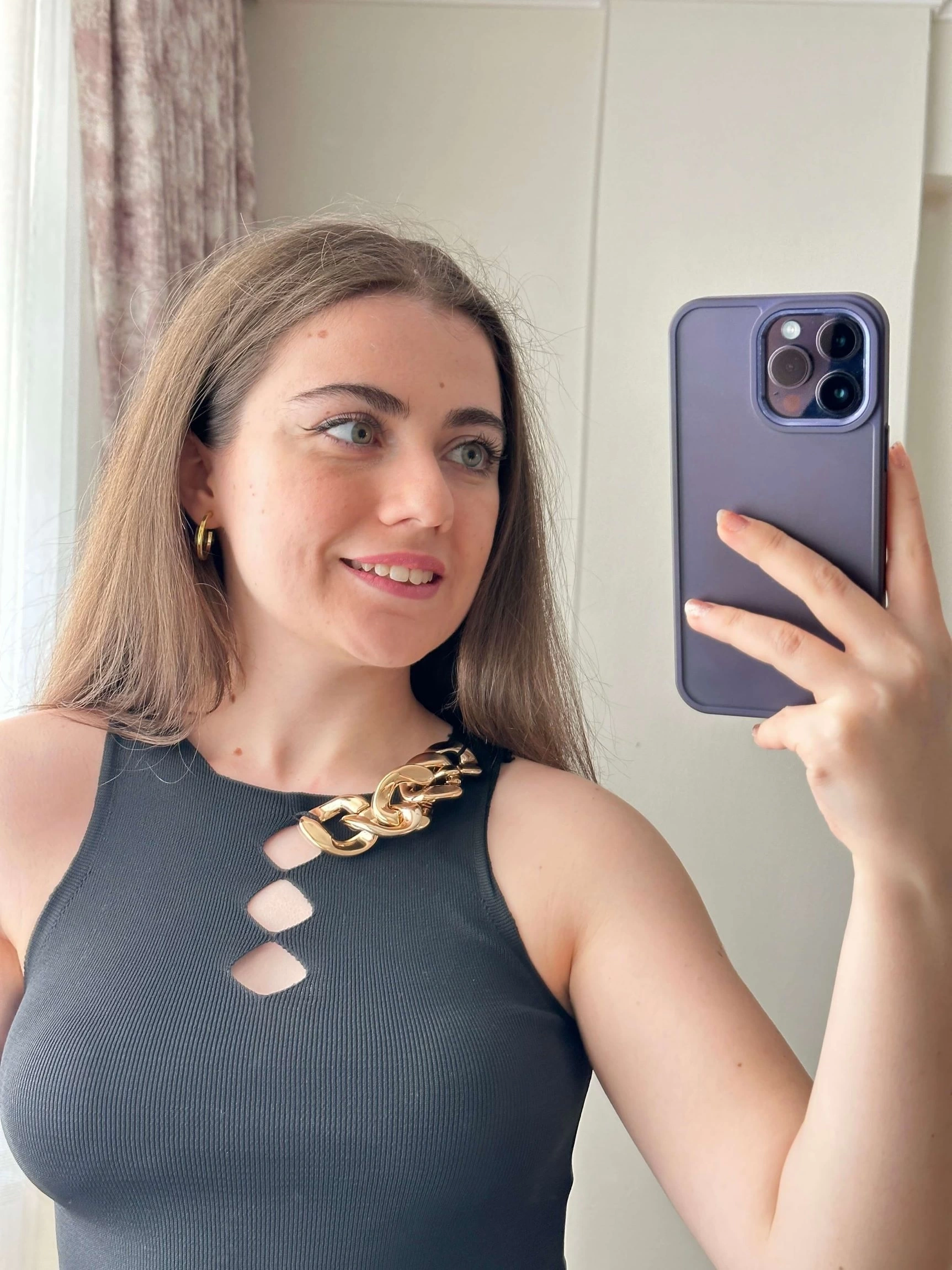 Pullaps Zincir Detaylı Triko Elbise