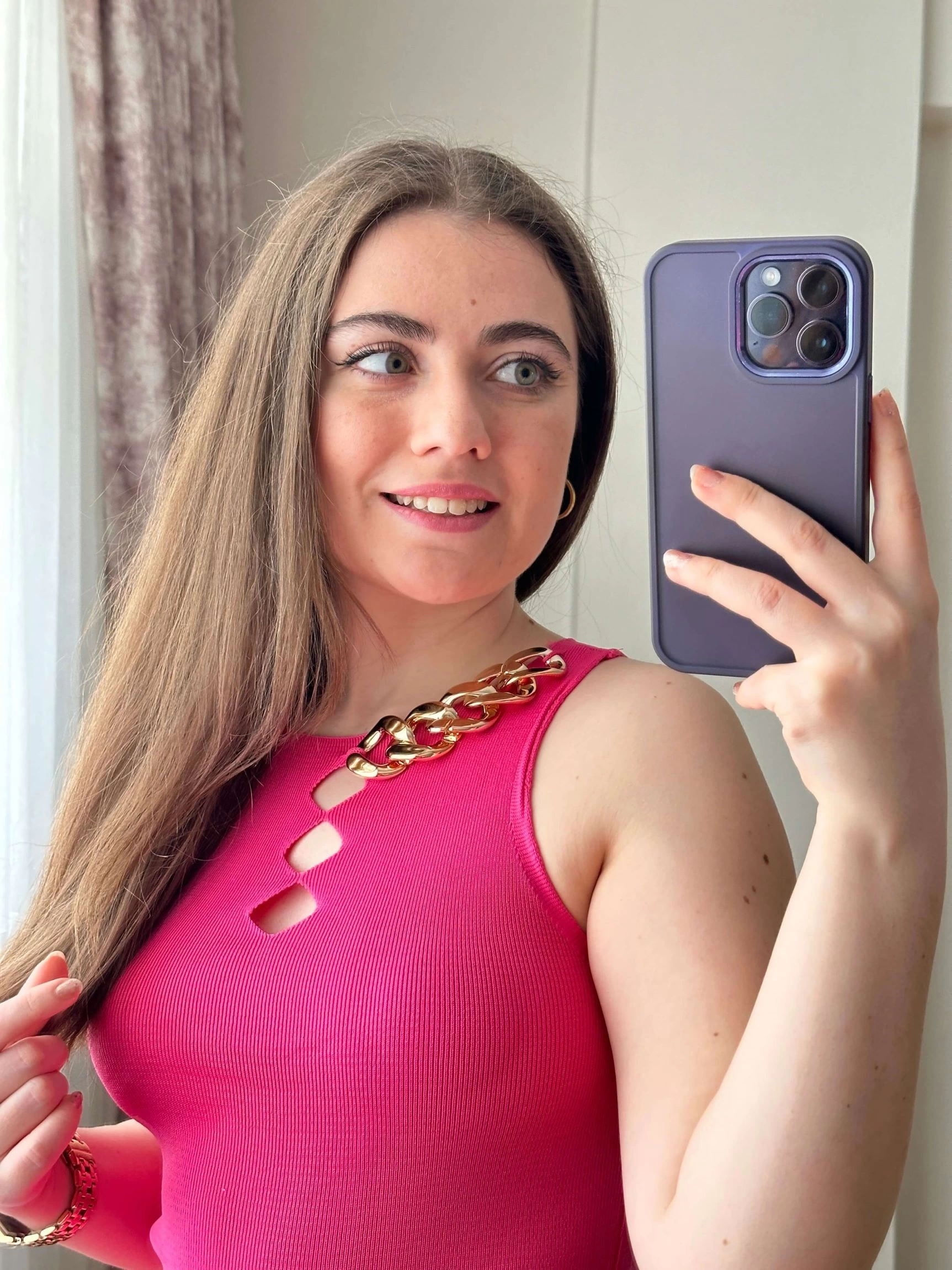 Pullaps Zincir Detaylı Triko Elbise