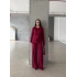Pullaps Düğme Detaylı Triko Takım Bordo