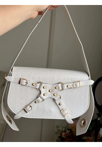 Pullaps Alice Model Beyaz Deri Çanta