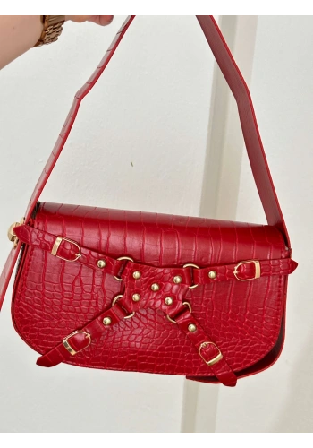 Pullaps Alice Model Kırmızı Deri Çanta