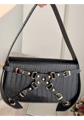 Pullaps Alice Model Siyah Deri Çanta