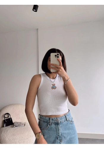 Pullaps Ayıcık Nakışlı Bluz