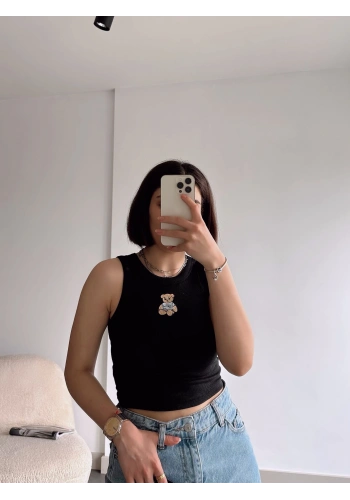 Pullaps Ayıcık Nakışlı Bluz