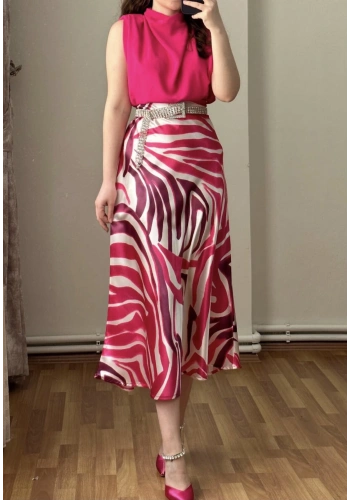 Pullaps Desenli Saten Etek