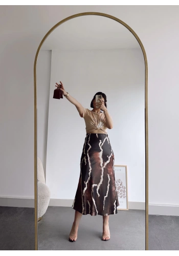 Pullaps Desenli Saten Etek