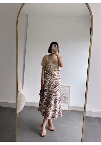 Pullaps Desenli Saten Etek