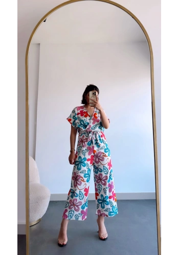 Pullaps Gofre Kumaş Likralı Tulum