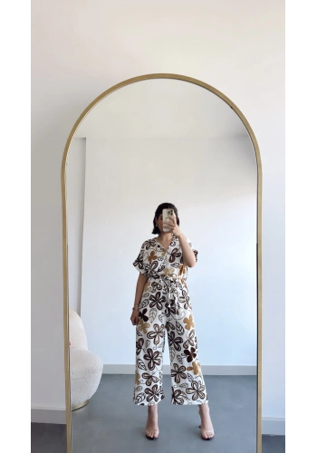 Pullaps Gofre Kumaş Likralı Tulum