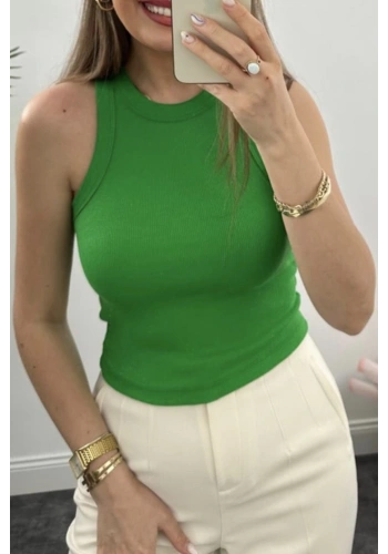 Pullaps Halter Yaka Fitilli Atlet Tam Boy Yeşil