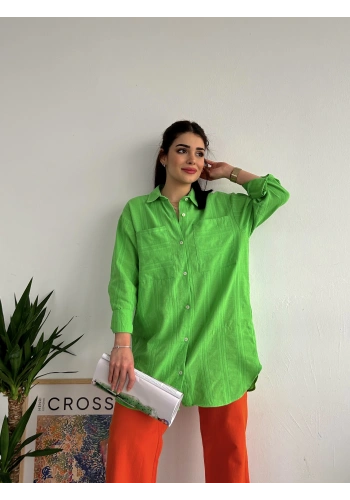 Pullaps Keten Gömlek