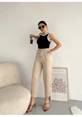 Pullaps Keten Pantolon