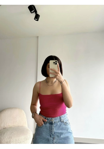 Pullaps Lastik İpli Crop Pembe