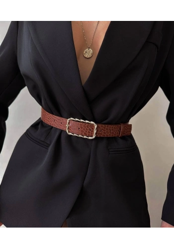 Pullaps Yılan Desenli Kemer