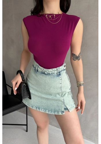 Sırt Dekolteli Buzzy Bluz