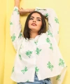 Pullaps Kadın Oversize Çiçek Desenli Gömlek