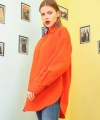 Pullaps Kadın Oversize Turuncu Gömlek