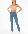 Pullaps Kadın Beli Lastikli Mom Jean