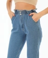 Pullaps Kadın Beli Lastikli Mom Jean