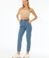 Pullaps Kadın Beli Lastikli Mom Jean