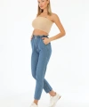 Pullaps Kadın Beli Lastikli Mom Jean