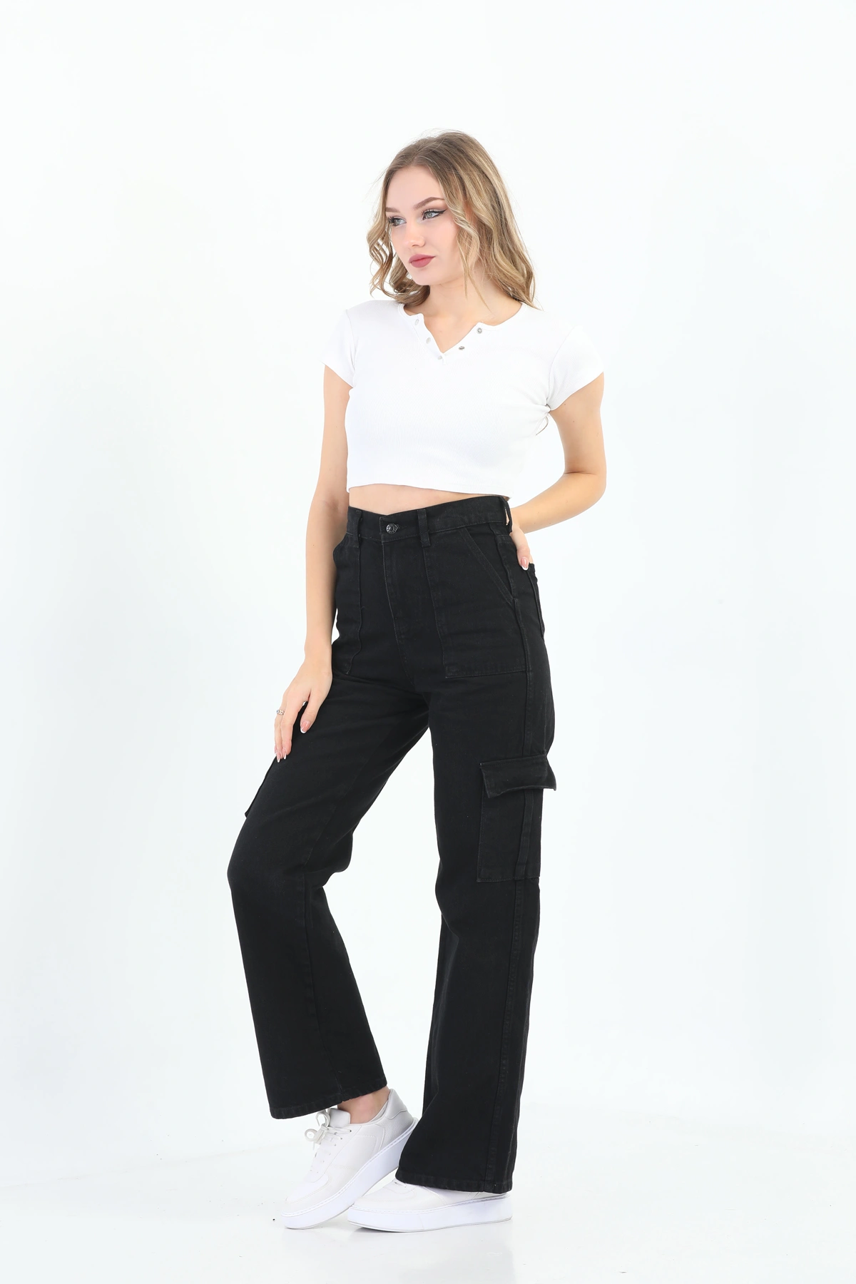 Pullaps Kadın Kargo Cepli Pantolon