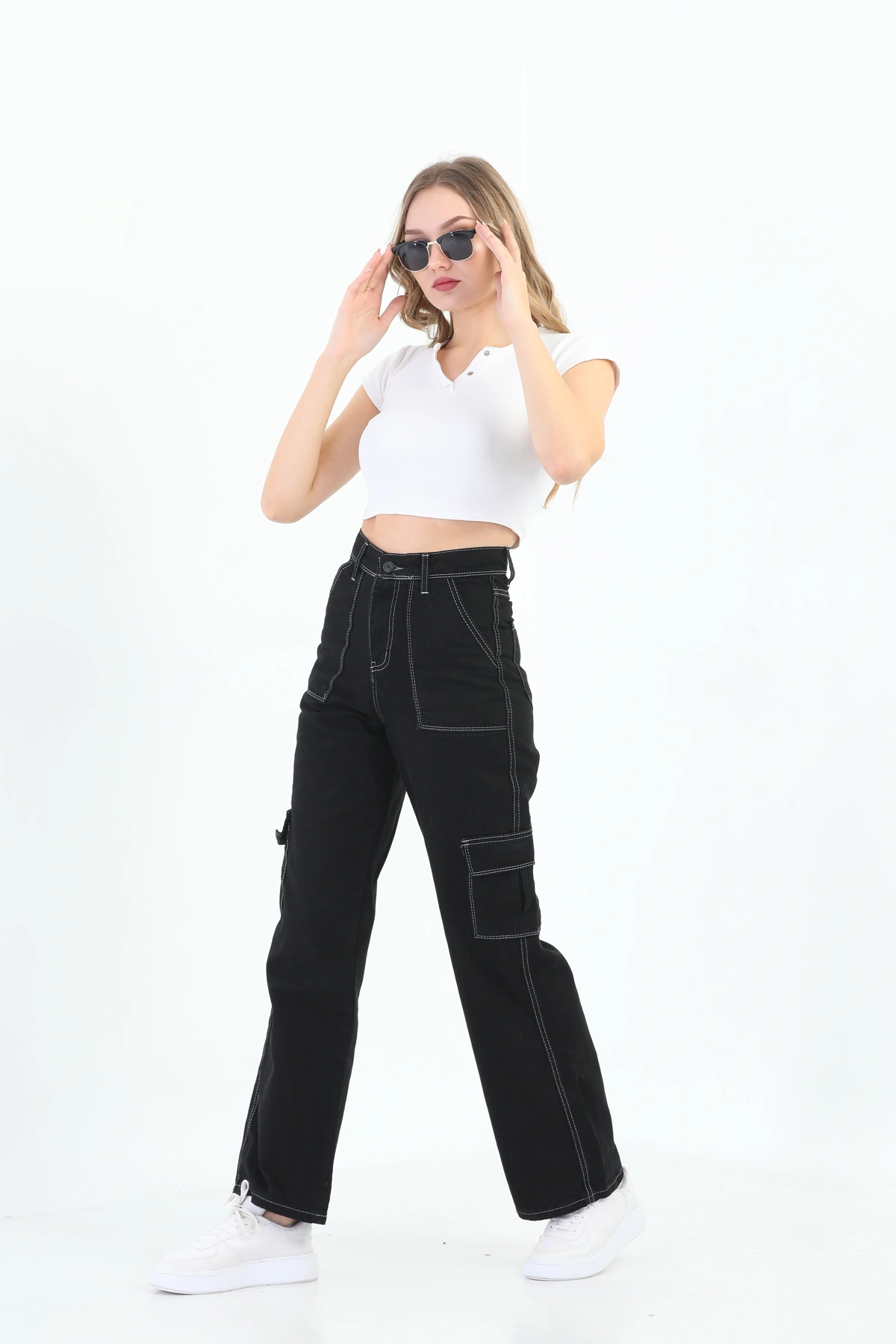 Pullaps Kadın Kargo Cepli Pantolon