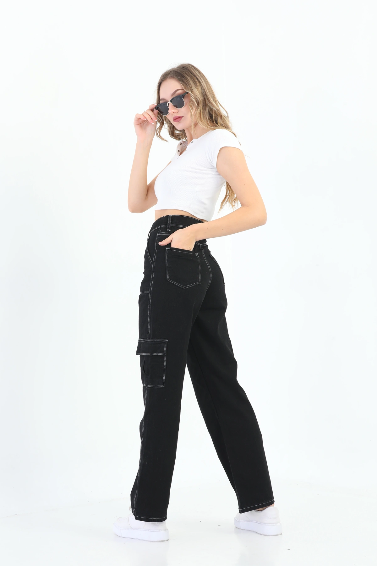 Pullaps Kadın Kargo Cepli Pantolon