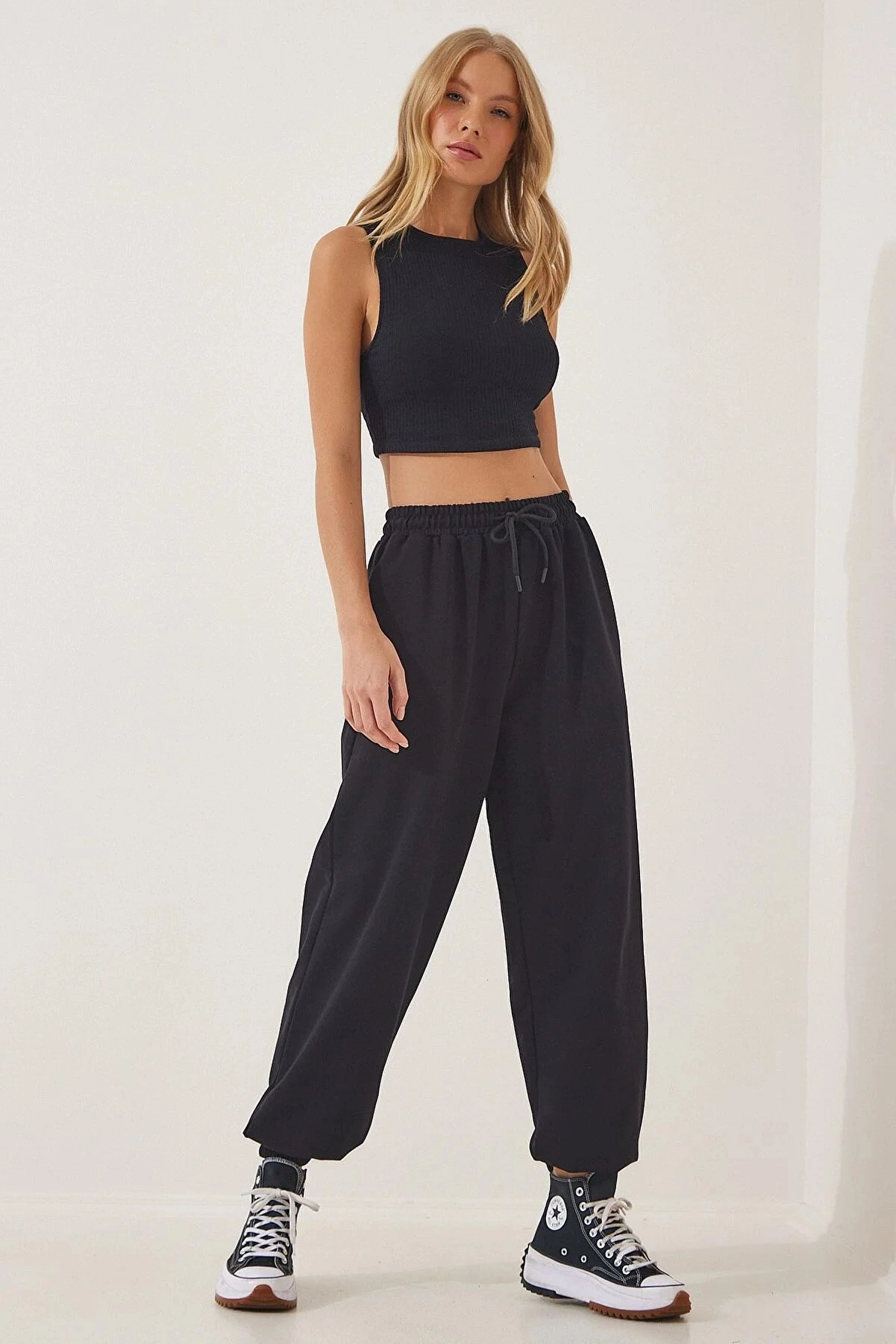 Pullaps Kadın Bol Jogging Eşofman Altı