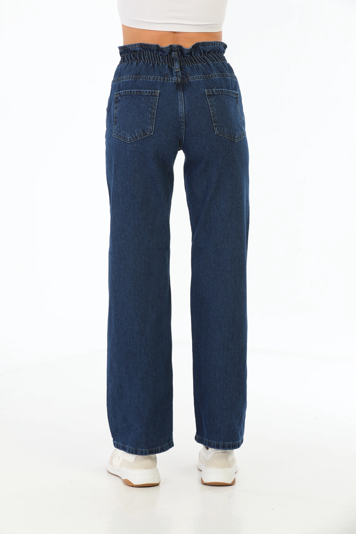 Pullaps Kadın Beli Lastikli Palazzo Pantolon