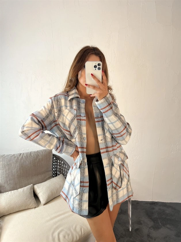 Fame İstanbul Kadın Astarlı Kemerli Kaşe Ceket