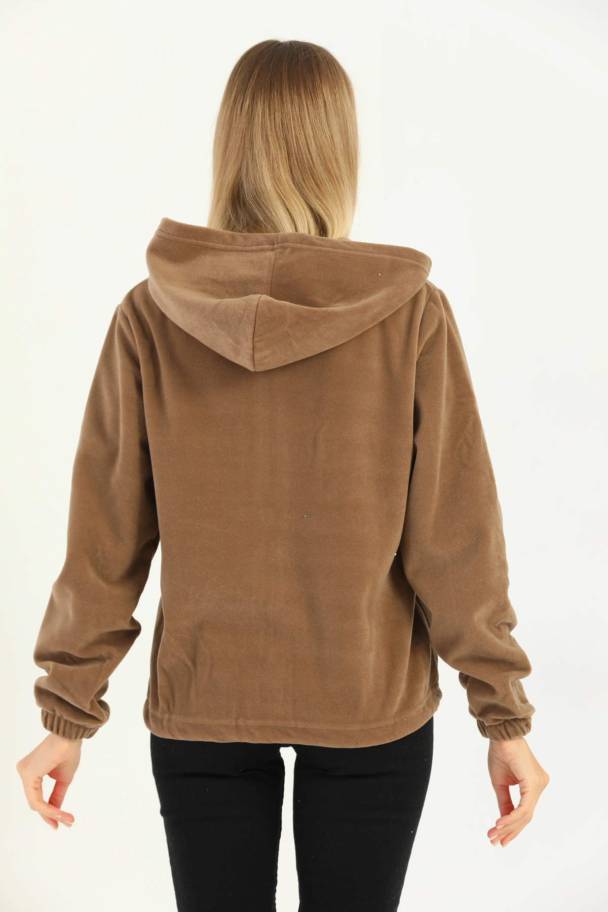 Kadın Fermuarlı Polar Hırka Ceket